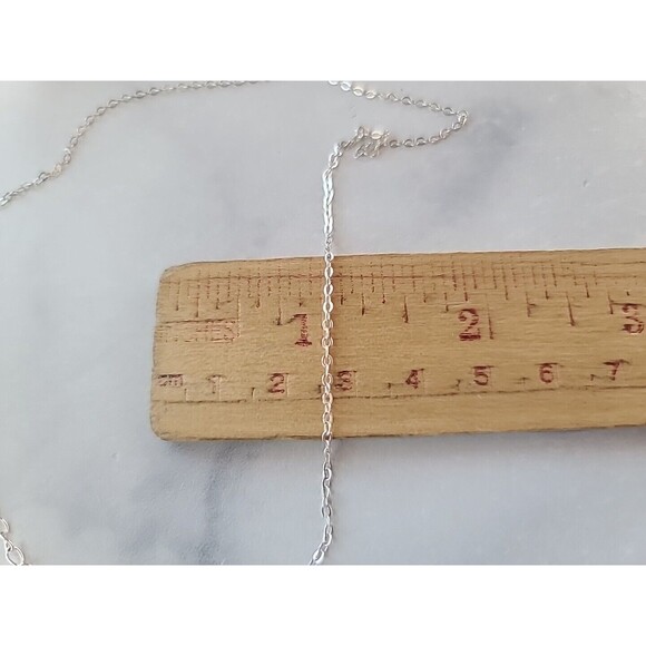 925 Sterling Silver Adjustable Chain Necklace Vintage - Picture 10 of 10